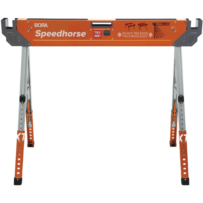 Bora Speedhorse Xt Adjustable Sawhorse – 1500-Lb Load Capacity, Heavy-Duty Steel 1