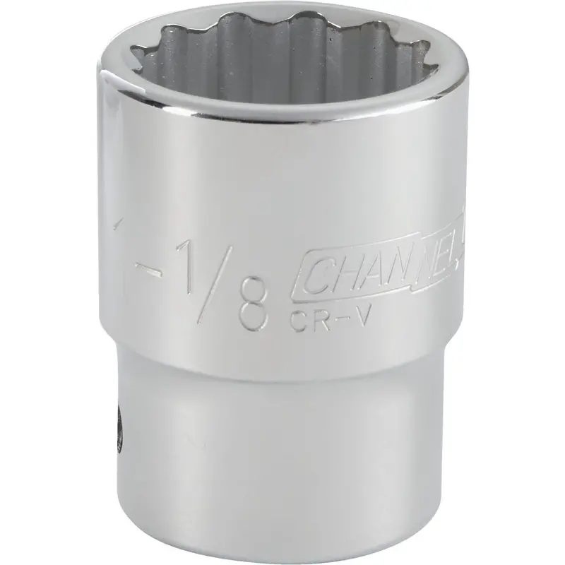 Channellock 3/4-Inch Drive 12-Point Shallow Socket – 1-1/8-Inch Size 1