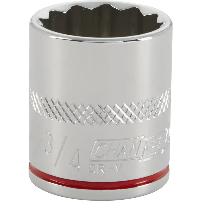 Channellock 3/8" Drive 12-Point Socket – 3/4" Shallow Standard 1