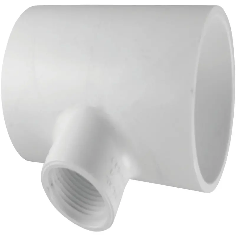 Charlotte Pipe 1-Inch Solvent Weld X 1/2-Inch Female Iron Pipe Thread Pvc Tee Fitting 1