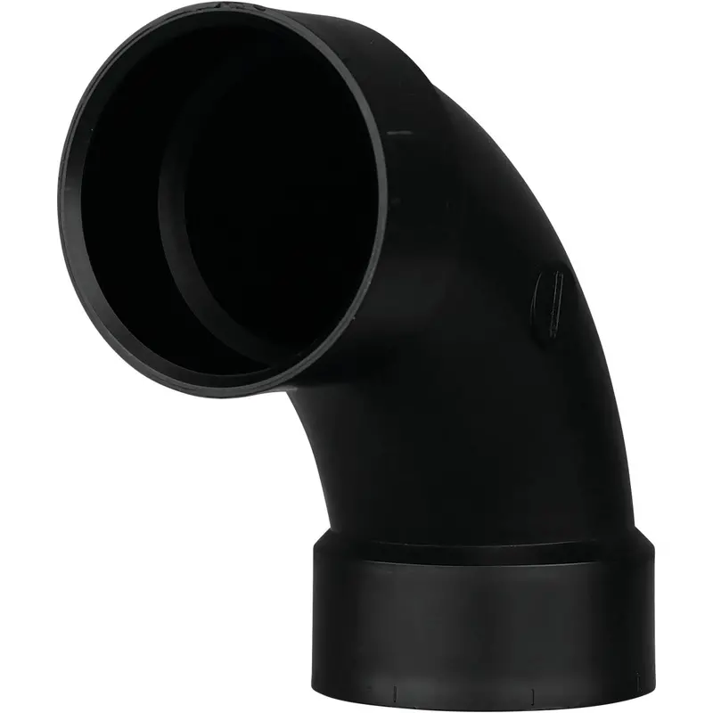 Charlotte Pipe Abs Long-Sweep Elbow – 3" Hub-To-Hub, 90°, 1/4 Bend 1