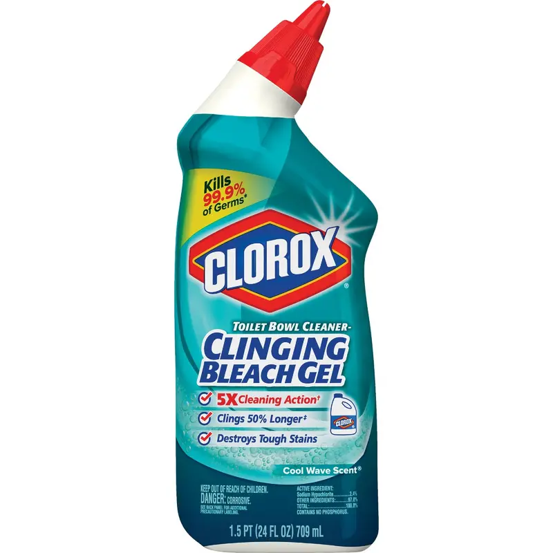 Clorox Clinging Bleach Gel Toilet Cleaner – 24 Oz, Heavy-Duty Bowl Treatment 1
