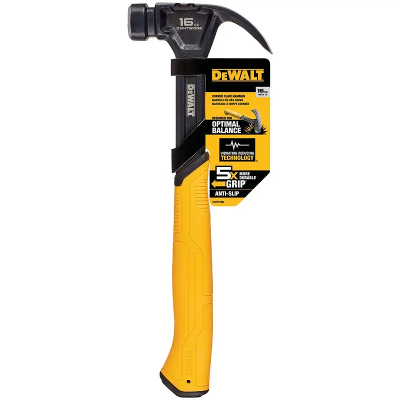 Dewalt Smooth-Face Curved Claw Hammer – 16 Oz, Steel Handle 1