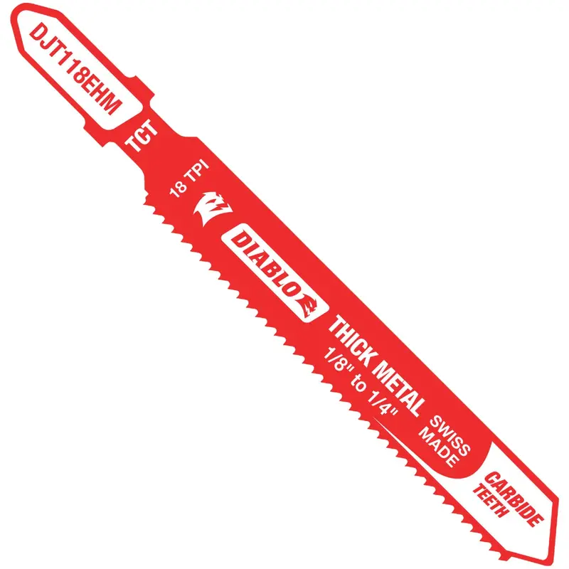 Diablo T-Shank Jigsaw Blade – 3-1/4-Inch, 18 Tpi Carbide-Tipped For Heavy-Duty Metal Cutting 1