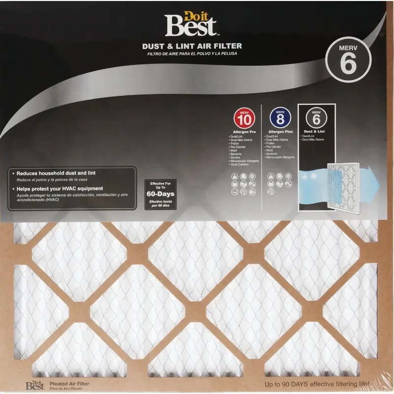 Do It Best 15 In × 20 In × 1 In Merv 6 Furnace Air Filter – Dust And Lint Capture 1