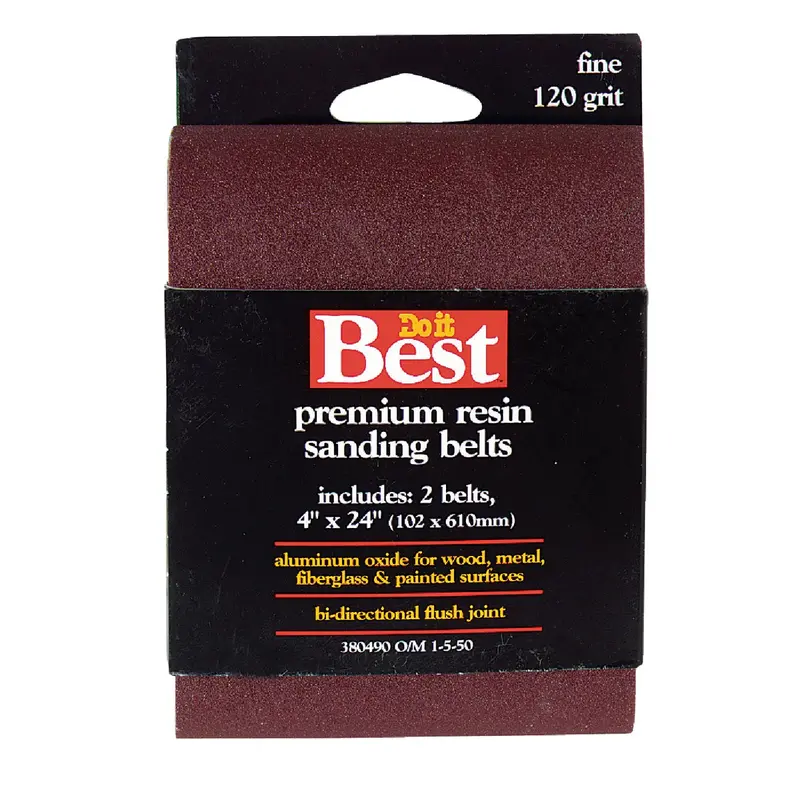 Do It Best Heavy-Duty Sanding Belt – 4-Inch X 24-Inch, 120-Grit (2-Pack) 1