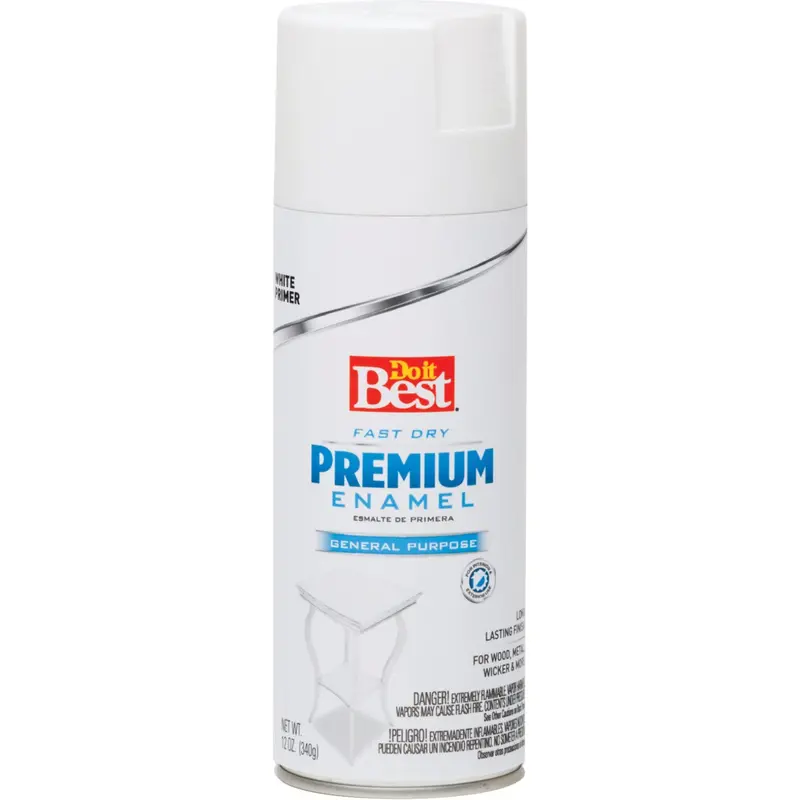 Do It Best Premium All-Purpose White Spray Primer – 12 Oz Enamel Formula 1