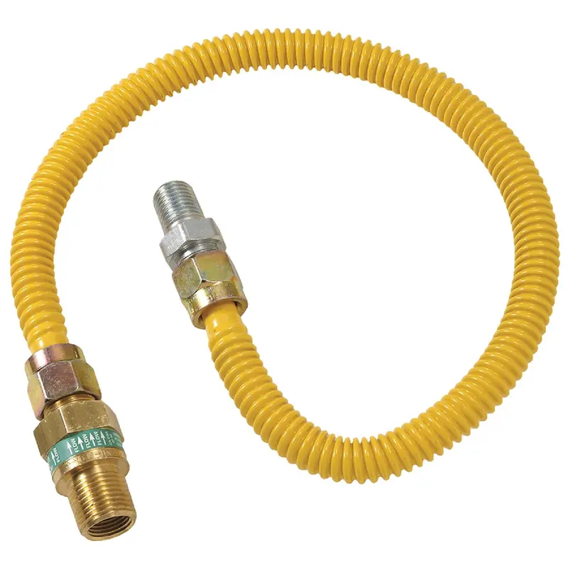 Dormont Smartsense Gas Connector – 1/2" Od, 18" Coated Stainless Steel With 1/2" Mip Ends 1