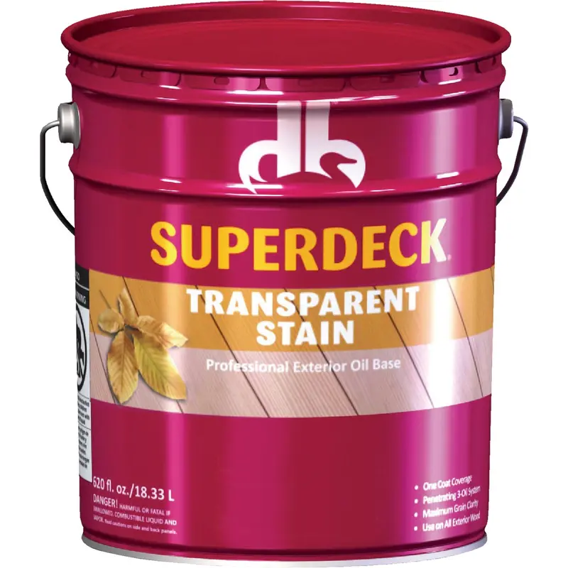 Duckback Superdeck Low-Voc Cedar Transparent Wood Stain – 5-Gallon Container 1