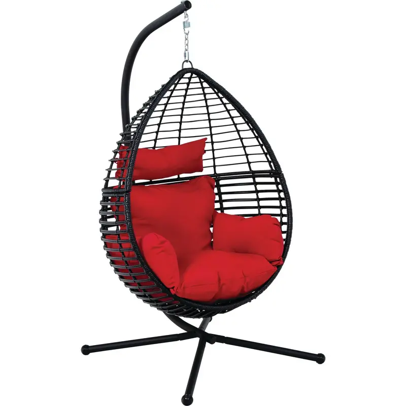Dura Soleil Lucerne Red Olefin Hanging Or Standing Patio Chair 1