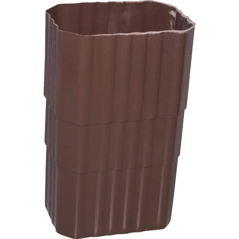Duraspout Vinyl Downspout Coupler – Brown, Durable Splice Connector 1