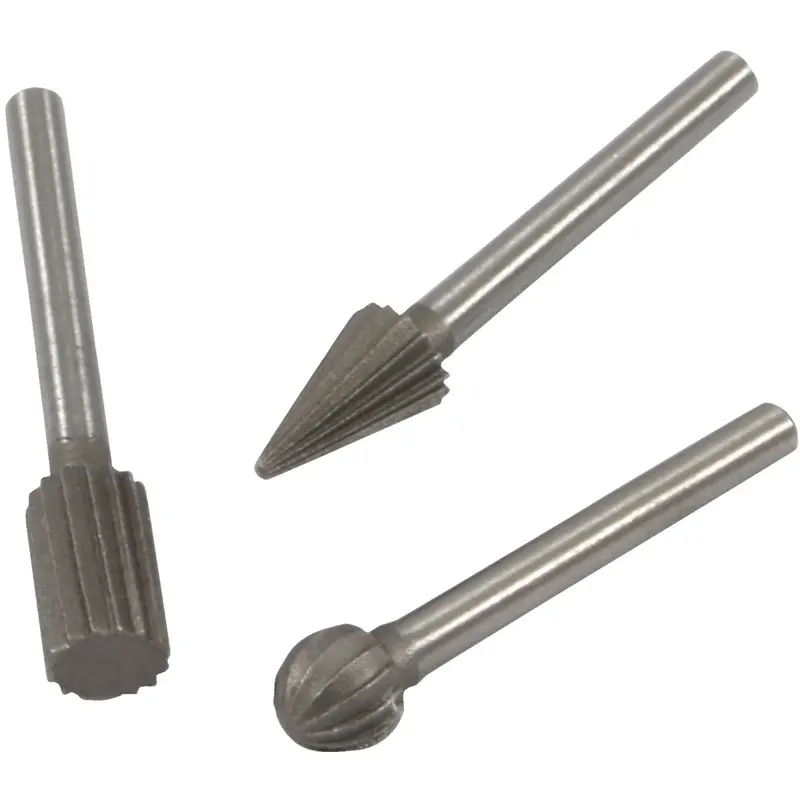 Forney 3-Piece Rotary File Set For Precision Grinding And Deburring 1