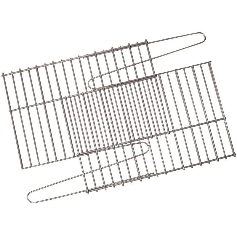 Grillpro Universal Adjustable Rock Grill Grate – Porcelain-Coated Steel, 17–25 In. W × 11–14 In. D 1