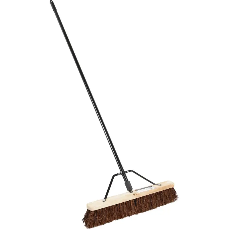 Harper Heavy-Duty Push Broom – 24-Inch Wide Metal Handle With Rough Bristles 1