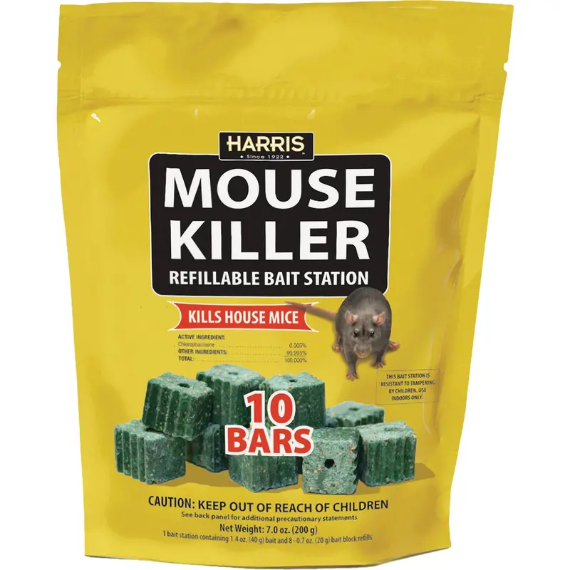 Harris Refillable Mouse Bait Station – Includes 10 Pre-Filled Bait Cartridges 1
