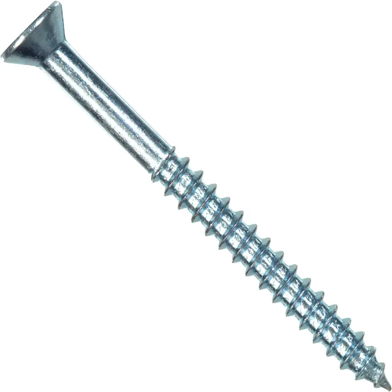 Hillman 100-Pack #10 × 4 In Flat Head Phillips Zinc-Coated Wood Screws 1