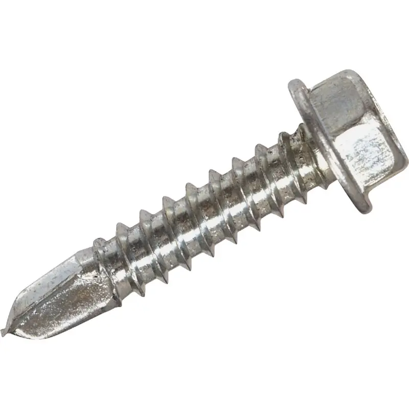 Hillman Hex Washer Head Self-Drilling Sheet Metal Screws – 1/4 In - #14 X 1 In (100-Pack) 1