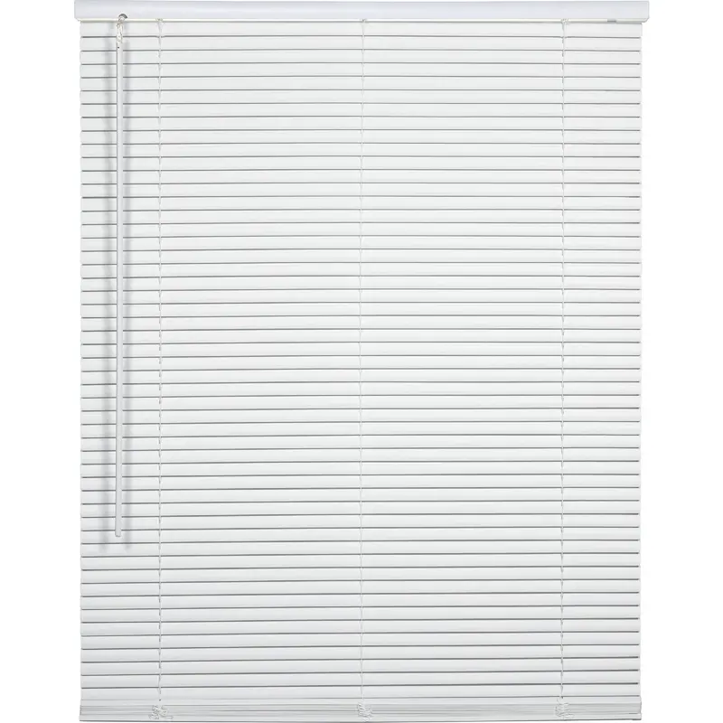 Home Impressions 27" X 64" Cordless White Vinyl Light-Filtering Mini Blind (1" Slats) 1