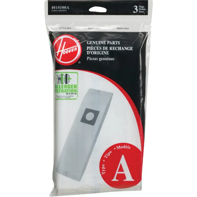 Hoover Allergen Filtration Vacuum Bags – Type A, 3-Pack For Enhanced Air Quality 1