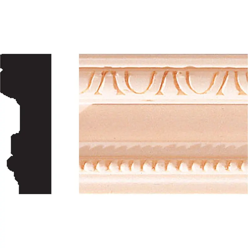 House Of Fara Hardwood Chair Rail Molding – 3/4-Inch X 2-Inch X 96-Inch Scrolled Design 1