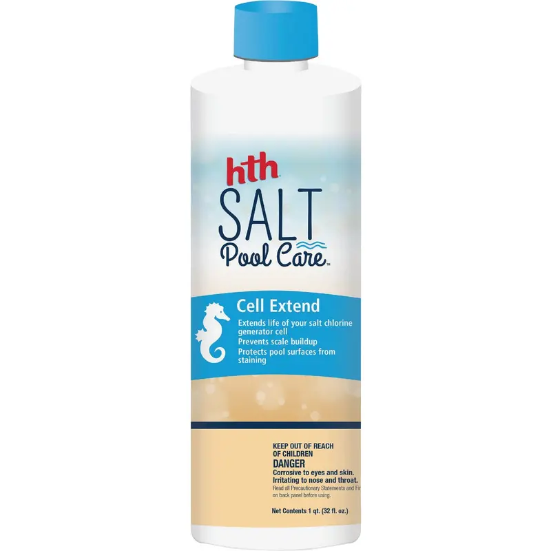 Hth Chlorine Cell Extend Liquid – 1-Quart Salt Pool Maintenance Solution 1