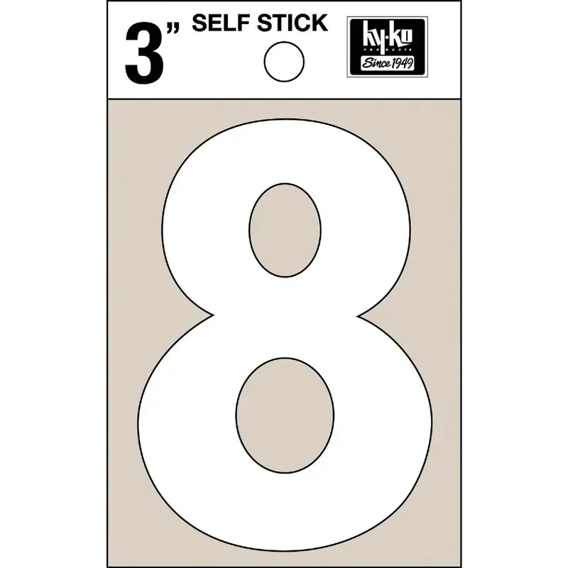 Hy-Ko Non-Reflective Vinyl Adhesive Number 8 – 3-Inch 1