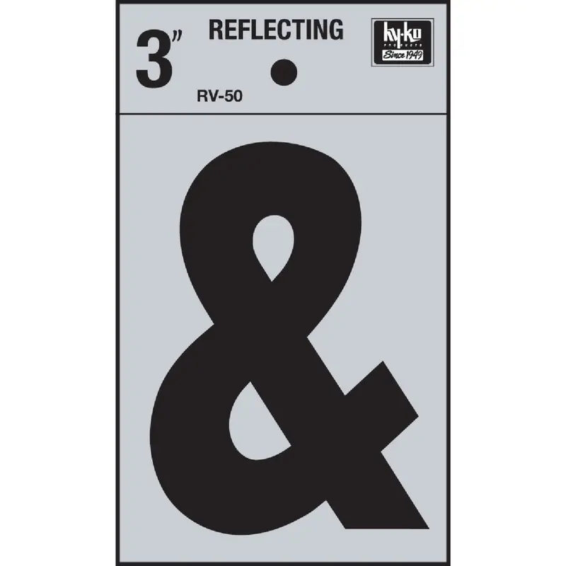 Hy-Ko Vinyl Adhesive Ampersand Symbol – 3-Inch Diameter 1