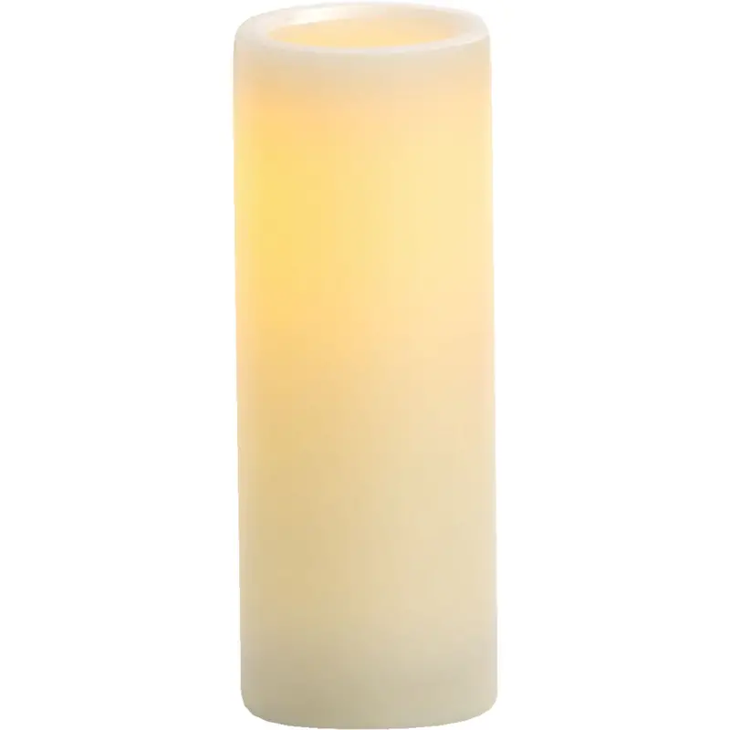Inglow Flameless Pillar Candle – 8-Inch Tall Cream Wax Look, Battery-Powered 1
