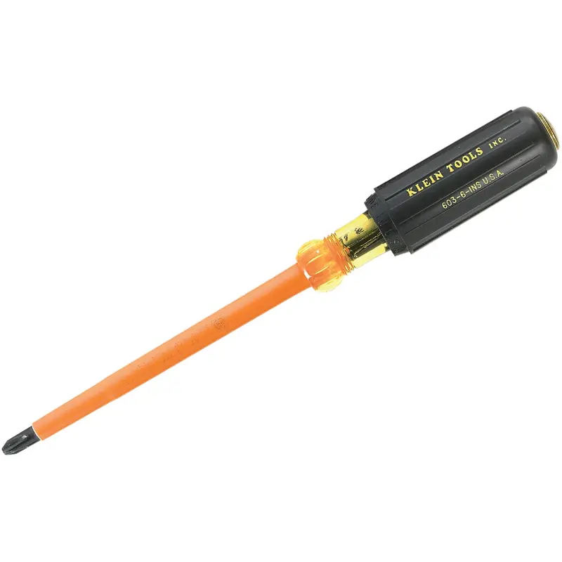 Klein Insulated Phillips Screwdriver – #2 × 4-Inch Handle With 1000-Volt Rating 1