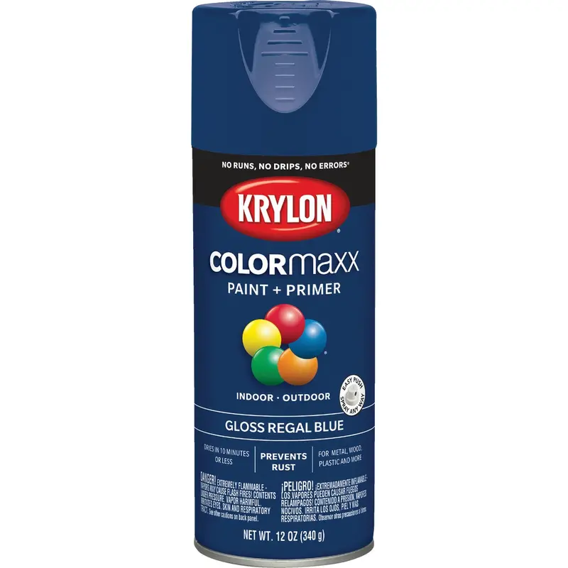 Krylon Colormaxx Regal Blue Gloss Spray Paint – 12 Oz Can 1
