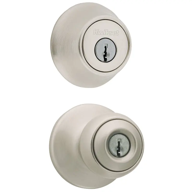 Kwikset Polo Deadbolt And Entry Door Knob Combo In Satin Nickel 1