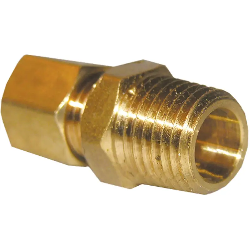 Lasco 1/4" Compression X 1/8" Mpt Brass Adapter Fitting 1