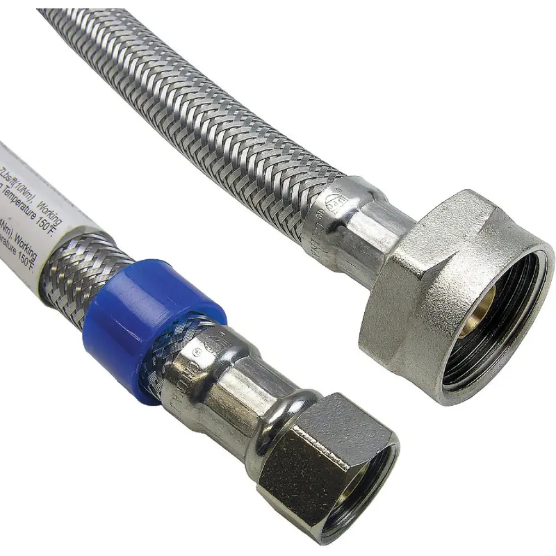 Lasco Braided Stainless Steel Toilet Supply Line – 3/8" C X 7/8" Bc X 9" L 1