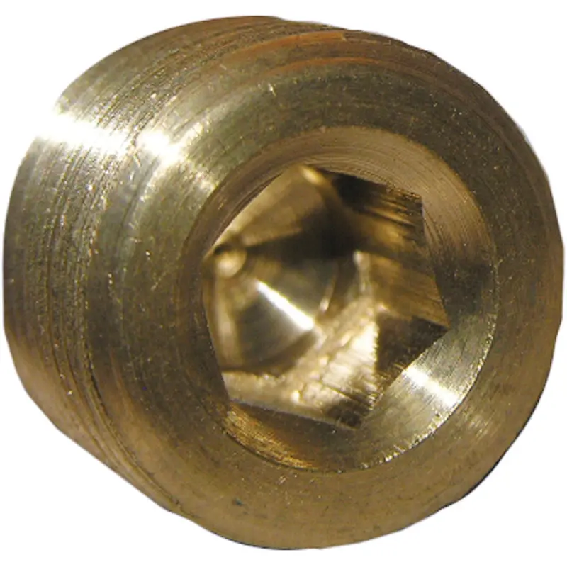 Lasco Brass Countersunk Plug – 1/4" Male Pipe Thread (Mpt) 1