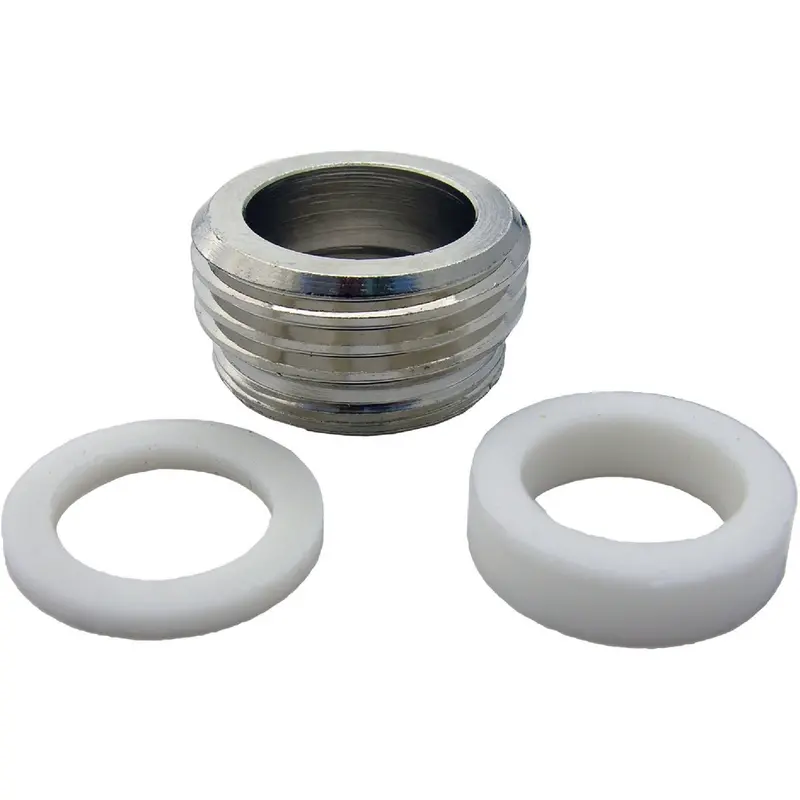 Lasco No-Lead Dual-Thread Hose Adapter – Chrome-Plated Female-To-Male Faucet Connector 1