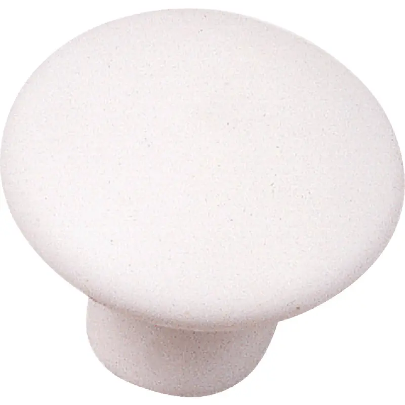 Laurey Mesa Cabinet Knob – 1-3/8-Inch White Matte Round Pull For Modern Furniture 1