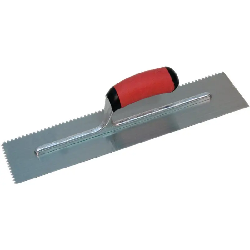 Marshalltown V-Notched Trowel – 3/16" Notch Depth, Soft-Grip Ergonomic Handle 1