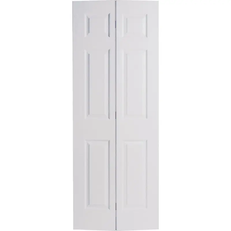 Masonite 60" W X 79" H Primed Textured Hardboard 6-Panel Bifold Closet Door (4-Door Set) 1