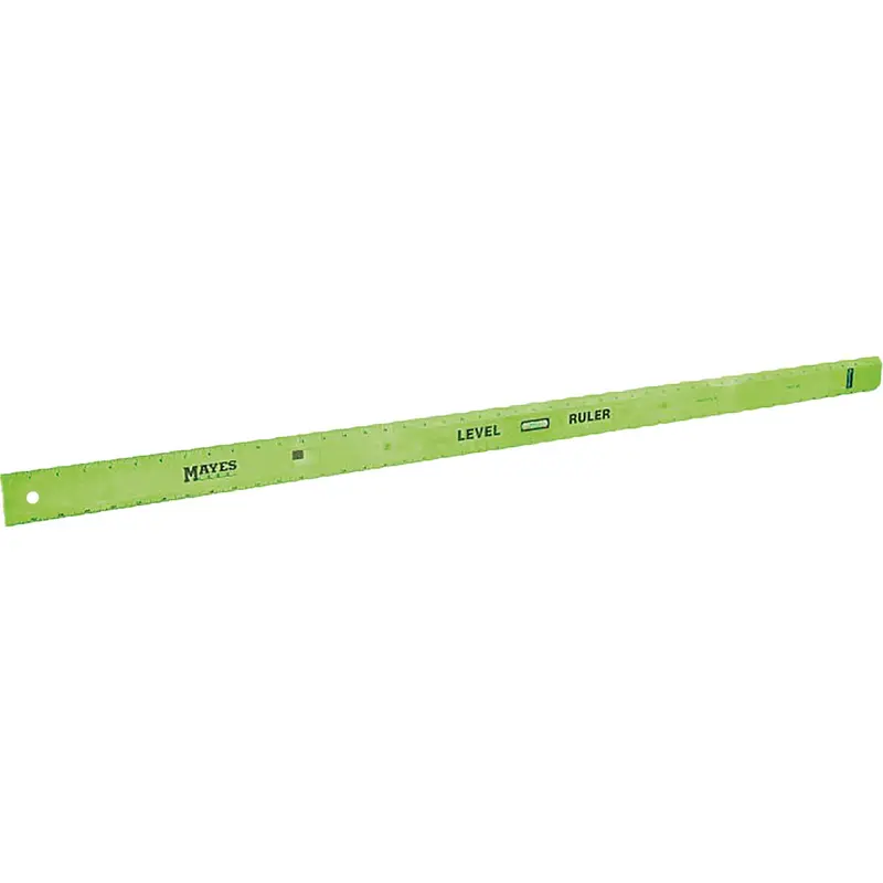 Mayes Polystyrene Straight Edge Ruler — 48-Inch Length With Integrated Bubble Level 1