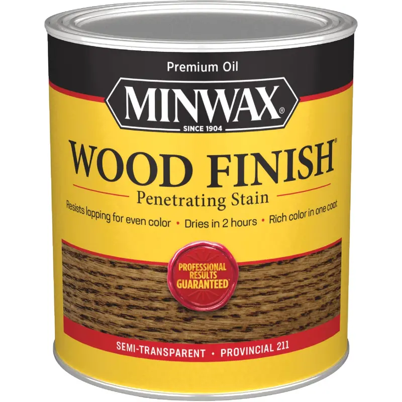Minwax Provincial Wood Finish Penetrating Stain – 1-Quart Oil-Based Interior/Exterior Tint 1