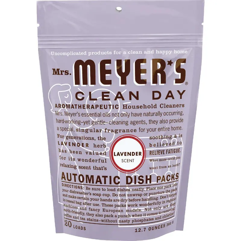 Mrs. Meyer'S Lavender Dishwasher Detergent Tablets – 20-Count Eco-Friendly Pack 1