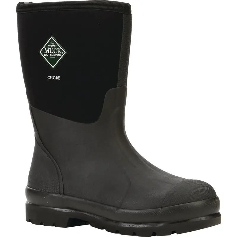 Muck Men'S Chore Mid Rubber Work Boots – Size 11, Black, Waterproof 1