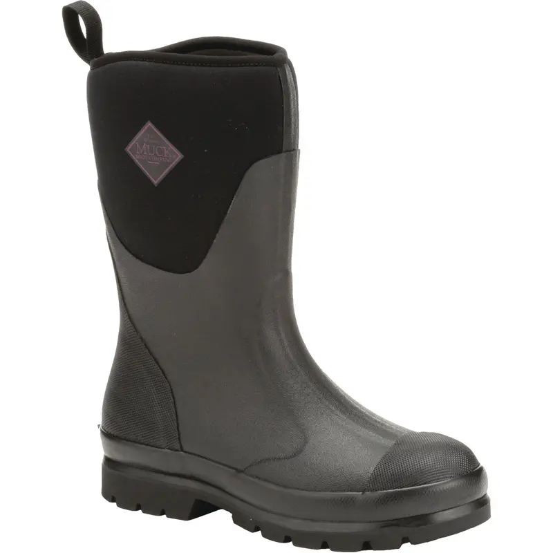 Muck Women’S Chore Mid Black Rubber Pull-On Work Boot – Size 8 1