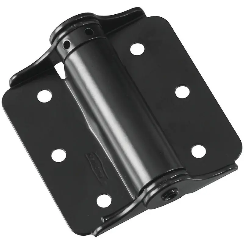 National 3-Inch Black Full-Surface Spring-Loaded Door Hinge – 2-Pack 1