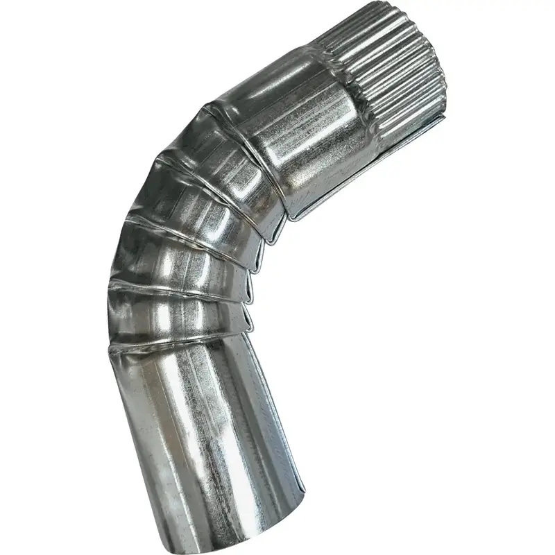Norwesco Galvanized Downspout Elbow – 2" Front Or Side Exit, Durable Steel Fitting 1