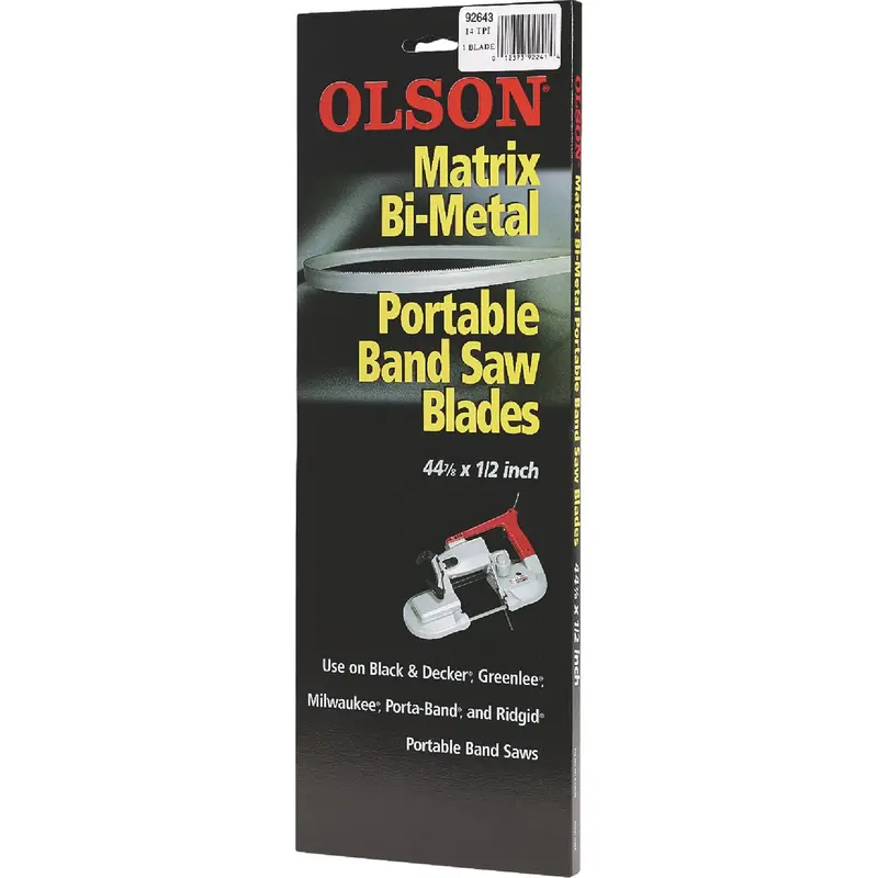 Olson 44-7/8 In × 1/2 In Variable-Metal Band Saw Blade – 10/14 Tpi 1
