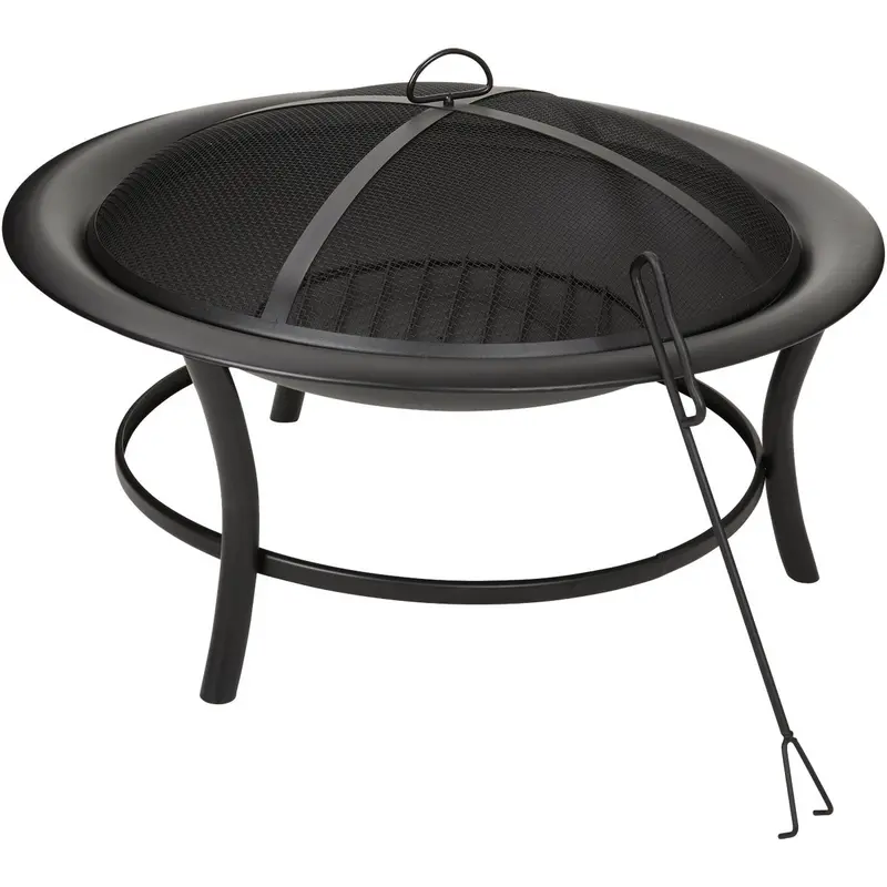 Outdoor Expressions 30-Inch Round Steel Outdoor Fire Pit With Rust-Resistant Finish 1