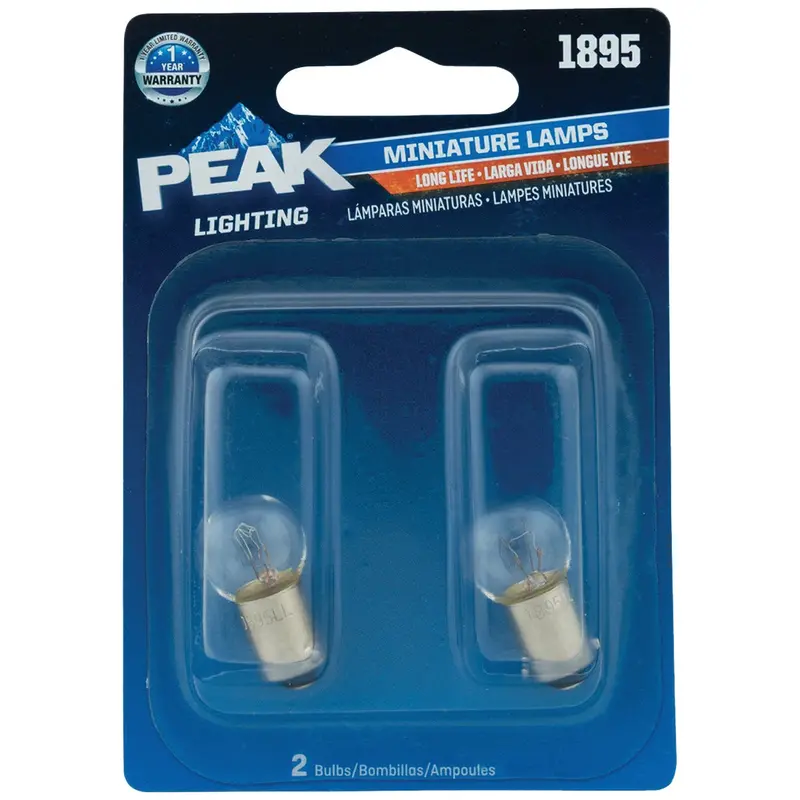 Peak Mini Incandescent Bulb – 14-Volt Automotive Replacement (2-Pack) 1