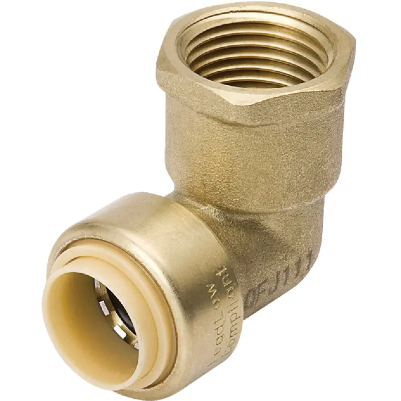 Proline 90-Degree Push-Fit Brass Elbow – 1/2 In Pf X 1/2 In Fpt, 1/4 Bend 1