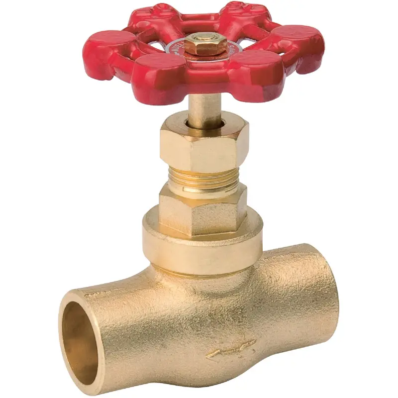Proline Low-Lead Cast Brass Stop Valve – 1/2 Inch Compression Inlet 1